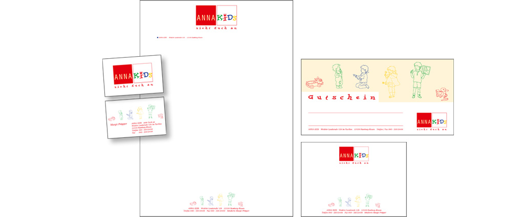 ANNA Kids Briefpapier, Visitenkarten, with-compliment-card, Gutschein