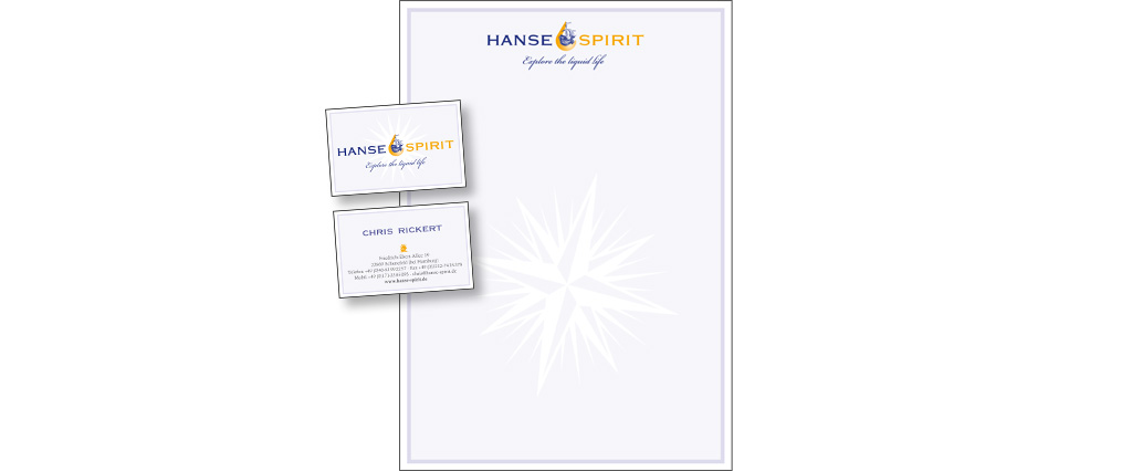 Hanse Spirit Briefpapier, Visitenkarten