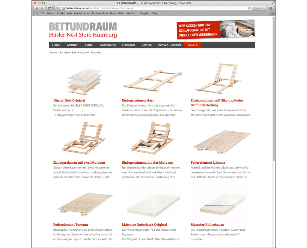 BETTUNDRAUM Webseite 3
