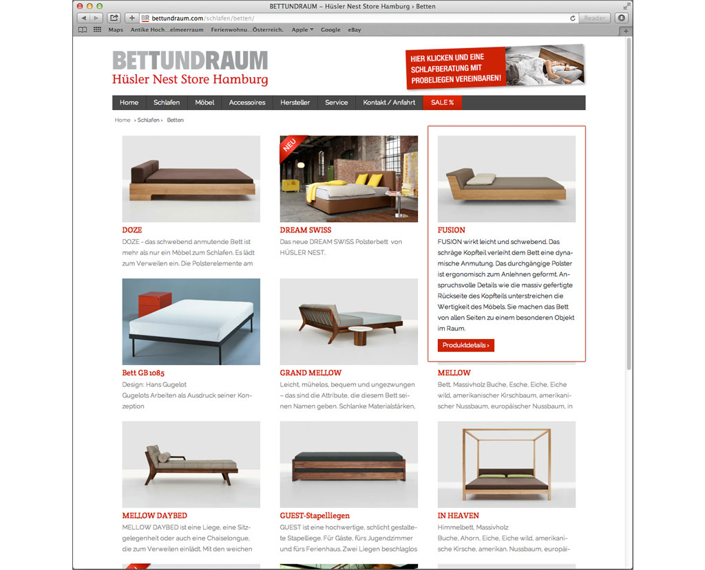 BETTUNDRAUM Webseite 4