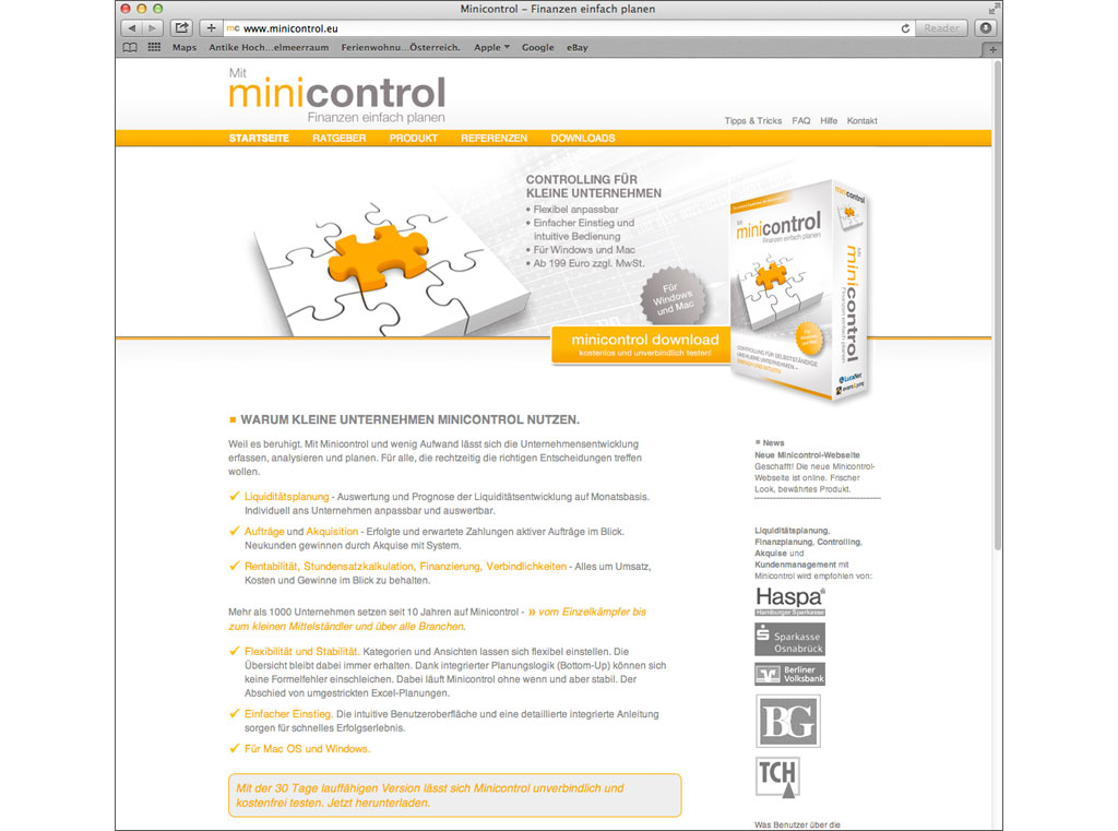 Eigenreise Webseite 1