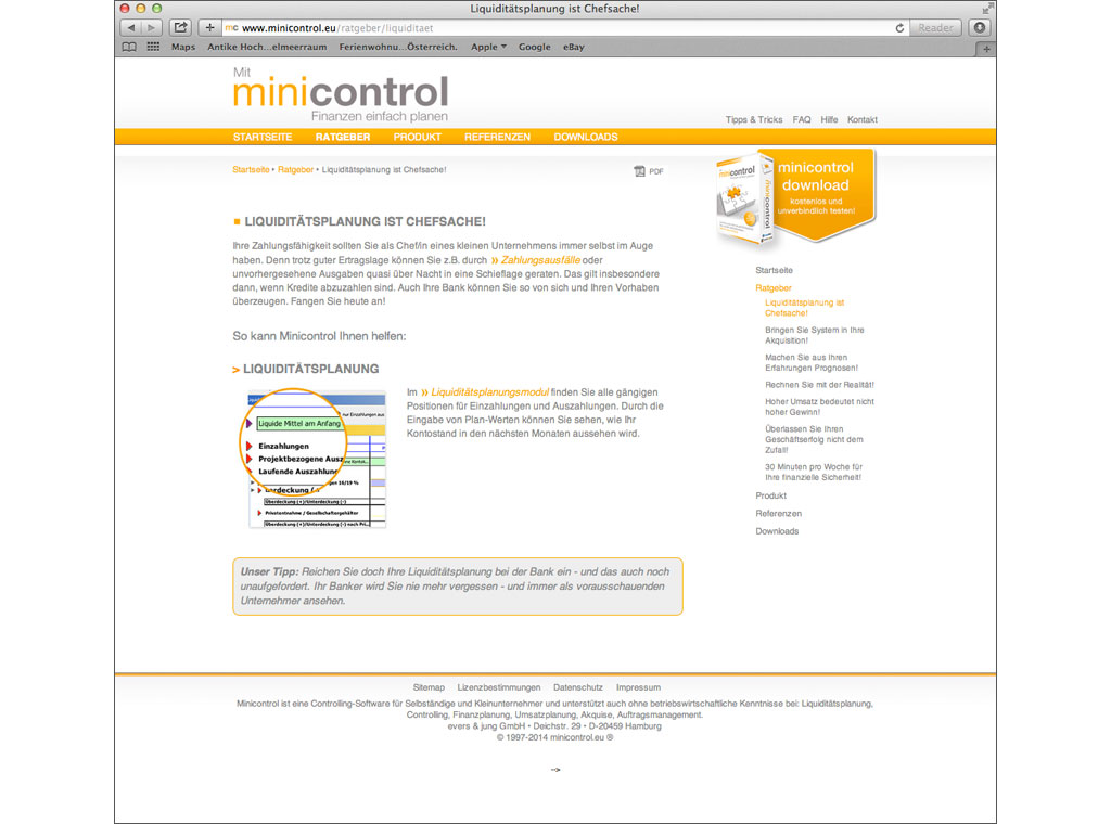 Eigenreise Webseite 2